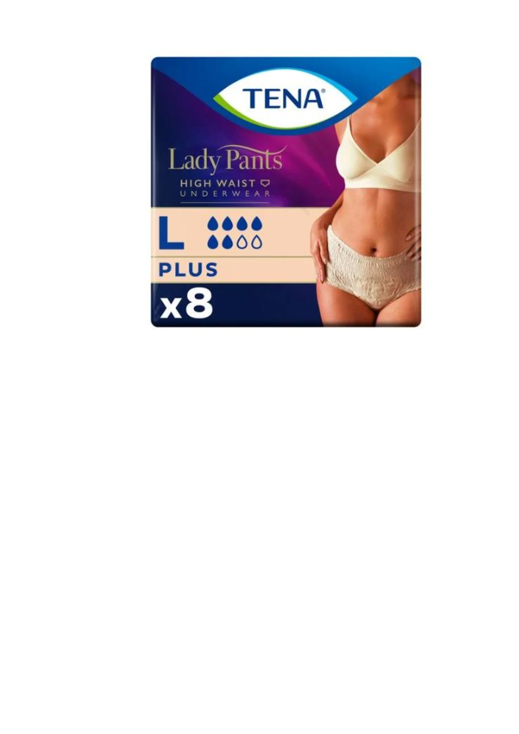 Підгузки-трусики для жінок Tena Lady Pants Plus Large, 8 шт/уп (бежеві)